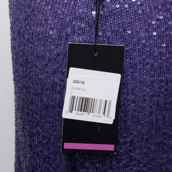 Le Femme Sequin One Shoulder Gown - Picture 8 of 13